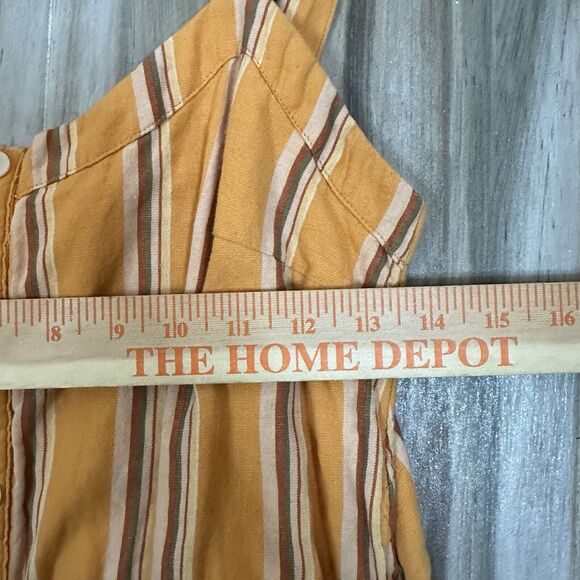 Pact Dress The Canopy Picnic Dress Size S Orange Sun Drenched Stripes Casual - Picture 8 of 10